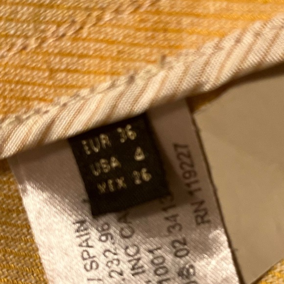 Massimo Dutti One Button Blazer Jacket Womens Yellow Size US 4 - Picture 5 of 7